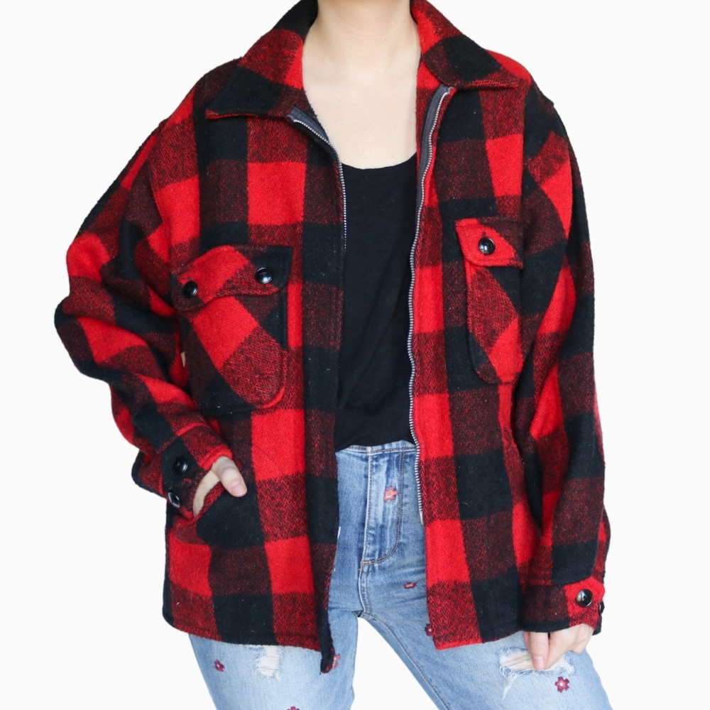 Vintage | Fox Knapp Buffalo Plaid Mackinaw Jacket